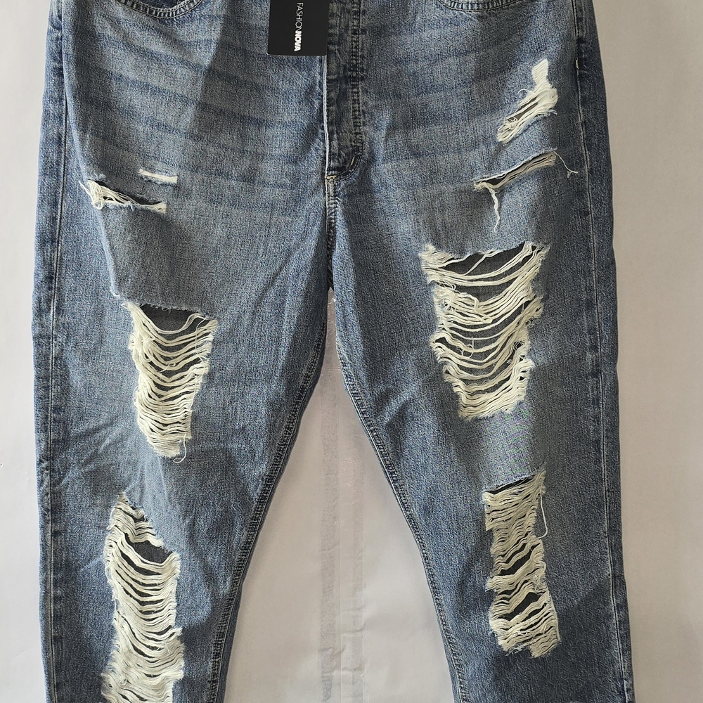 Fashion Nova Men's Distressed Denim Jeans